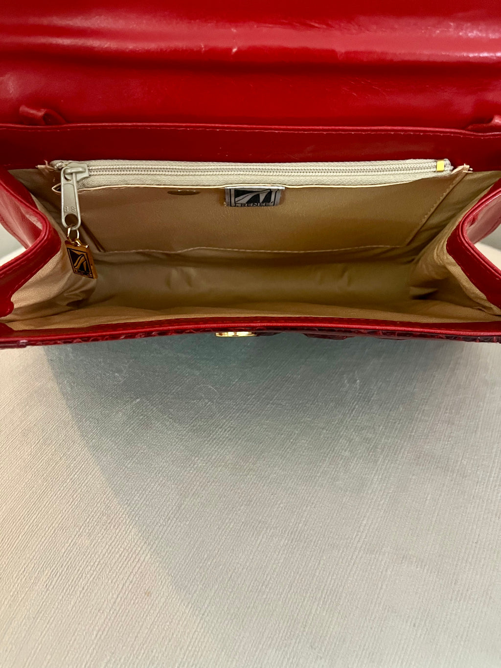 Genuine Red Python Leather Clutch & Crossbody Bag – Exotic Snakeskin Envelope