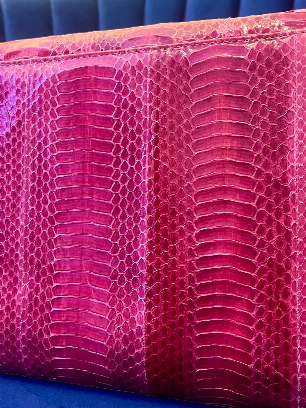 J. Renee Fuchsia Genuine Snakeskin Clutch & Crossbody Bag