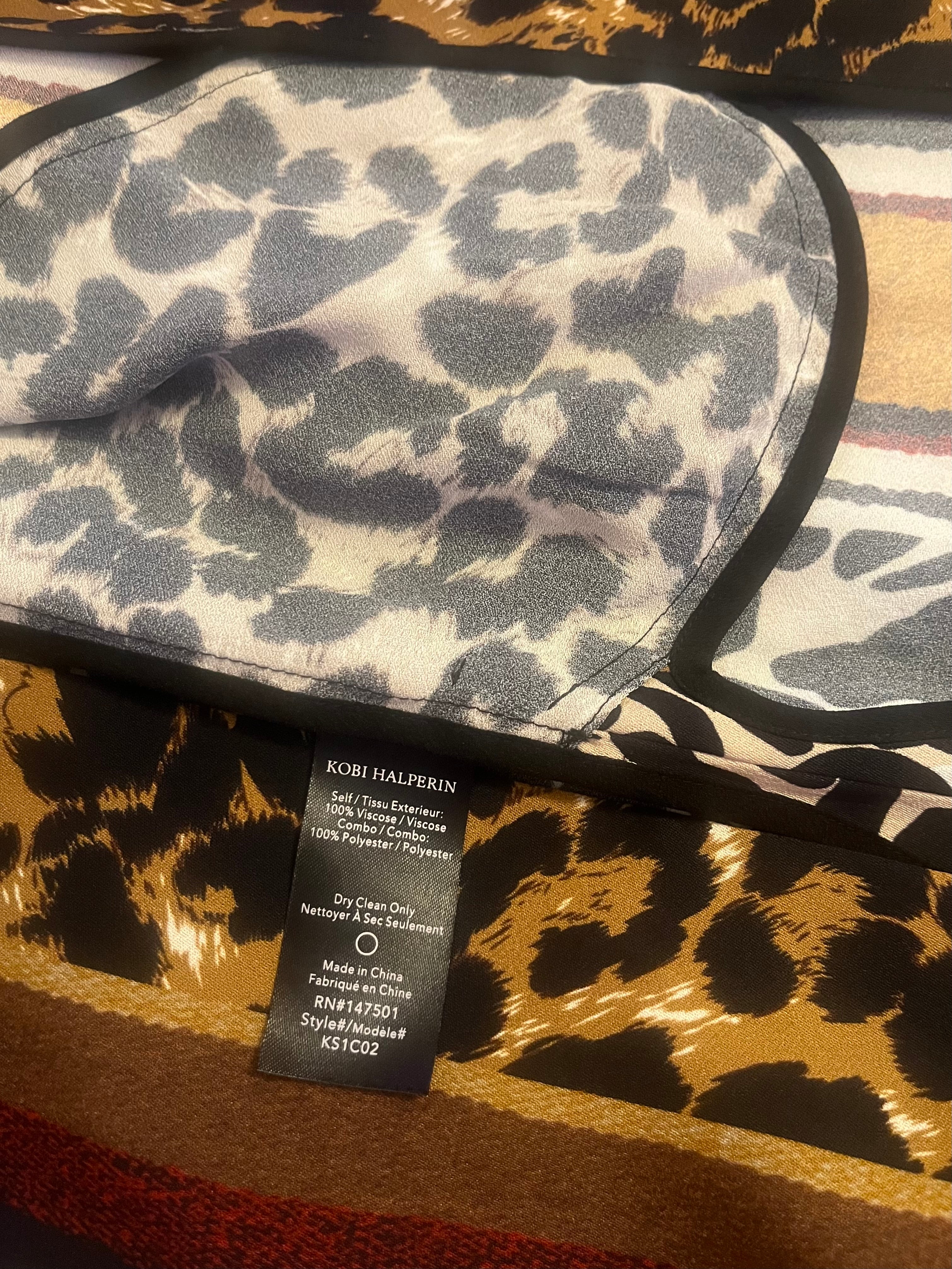 Kobi Halperin Mixed Print Longline Open Cardigan Jacket - Animal Print