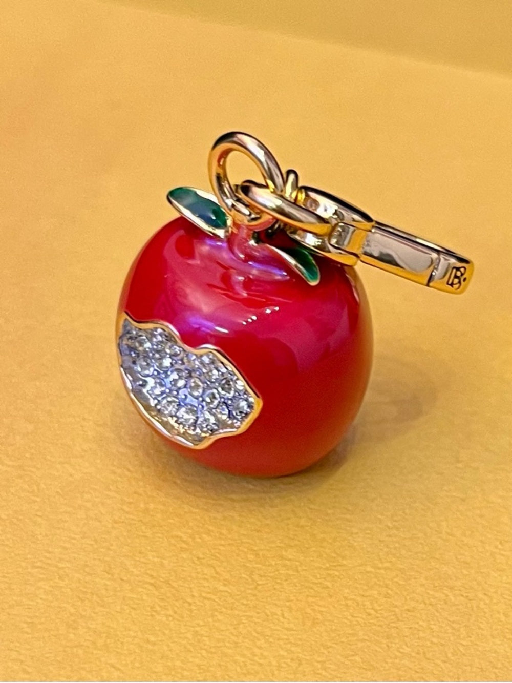 Juicy Couture Red Enamel Apple Charm with Crystal Pavé Bite Limited Edition 2012 — vintage style designer charm collectible