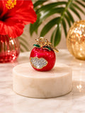 Juicy Couture Red Enamel Apple Charm with Crystal Pavé Bite Limited Edition 2012 — collectible designer charm enamel and crystals