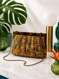 Kotur Genuine Python Clutch – Multicolor Exotic Leather Tortoise Lucite Frame — designer exotic leather handbag silhouette