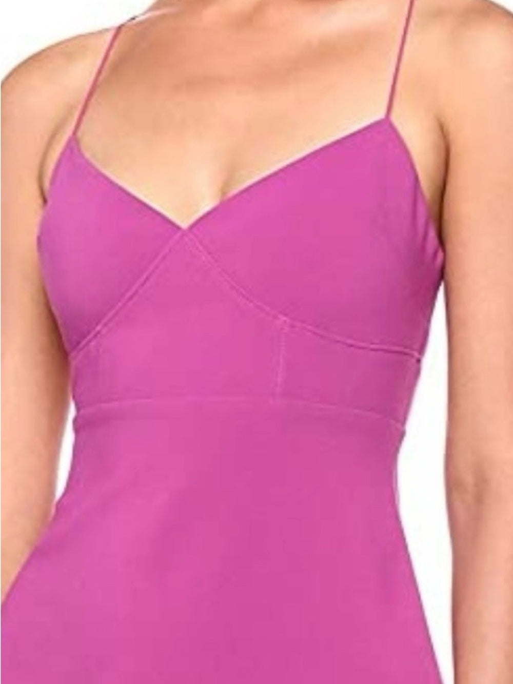 Likely Caprio Fuchsia Spaghetti-Strap Midi Dress w Side Slit - Size 00