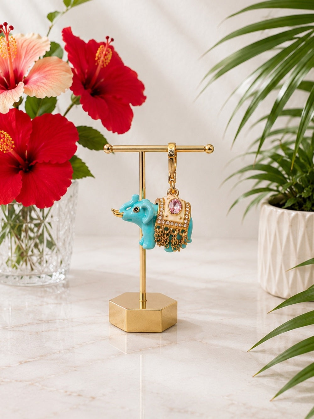 RARE Juicy Couture Lucky Teal Elephant Charm