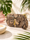 Salvatore Ferragamo “Anna” Genuine Python Saddle Bag Special Edition - Blush — designer exotic leather handbag silhouette